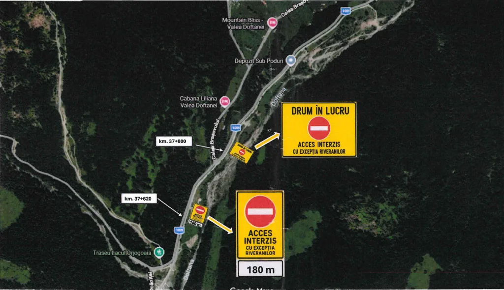 Restricții de circulație pe DJ 102I 3 Panou restrictii circulatie DJ102i