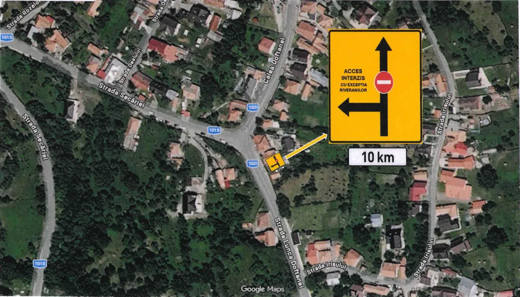 Restricții de circulație pe DJ 102I 4 Panou restrictii circulatie DJ102i